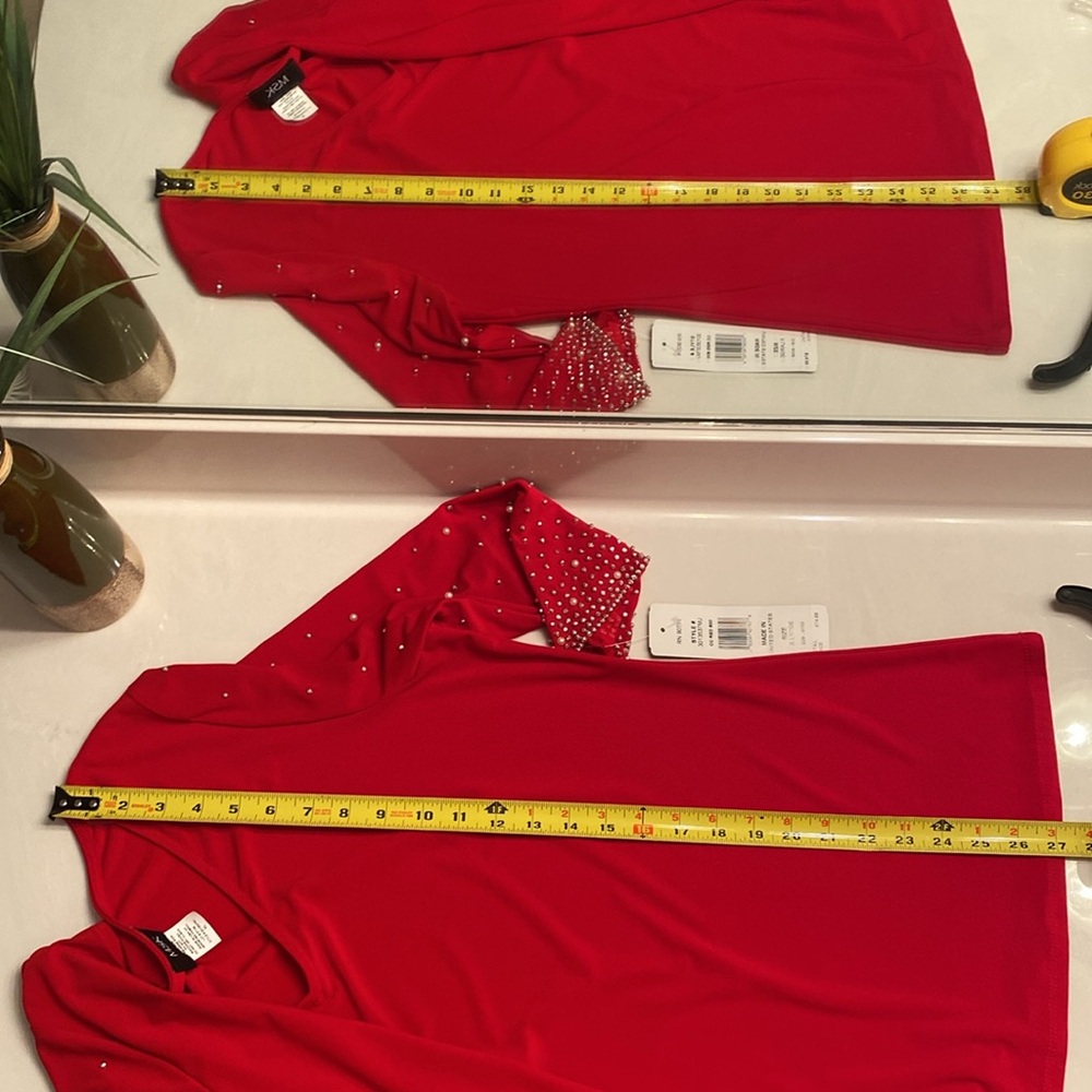 Msk red beaded top size xl NEW - Picture 9 of 9